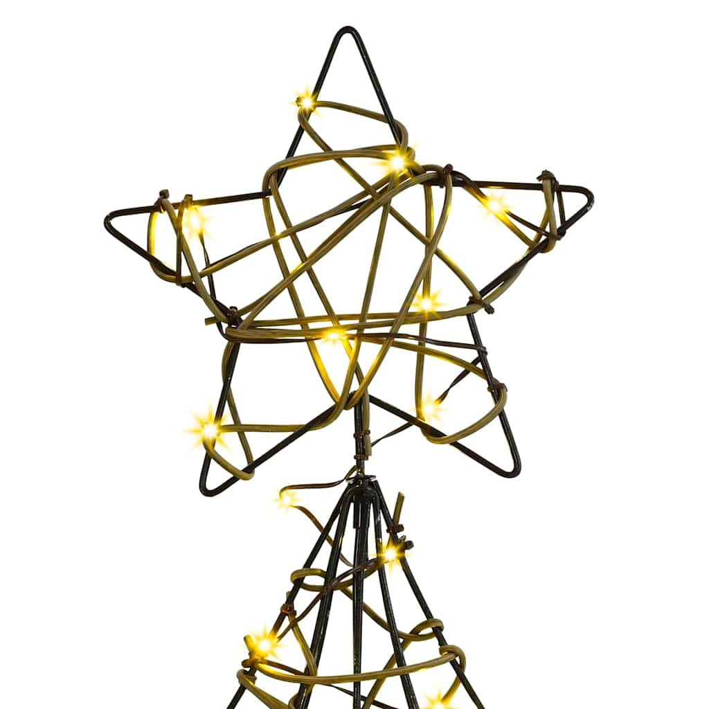 Weihnachtsbaum 120 LEDs Warmweiß 150 cm Rattan