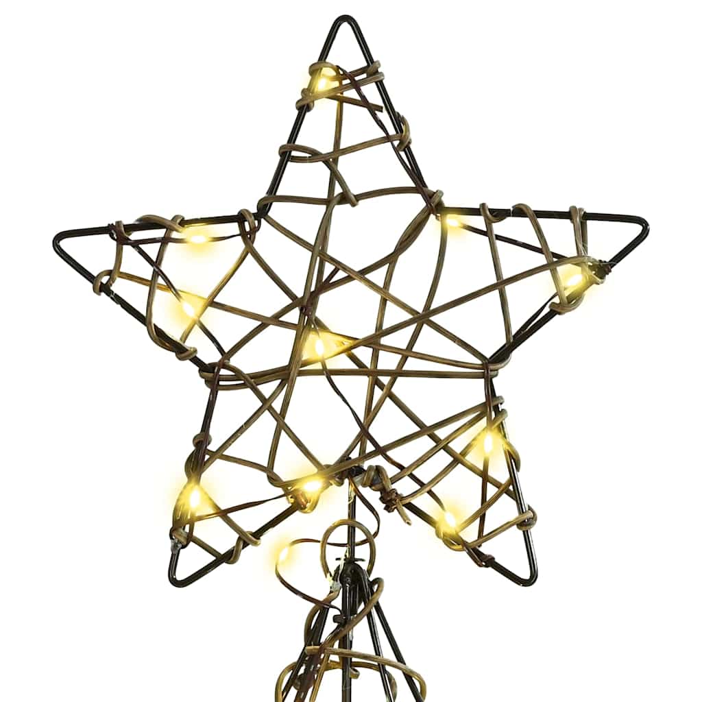Weihnachtsbaum 160 LEDs Warmweiß 150 cm Rattan
