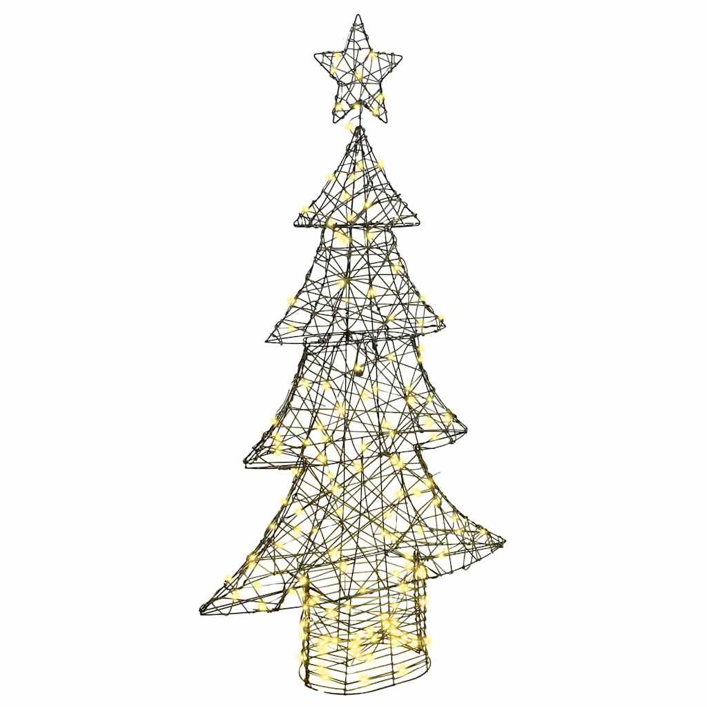 Weihnachtsbaum 160 LEDs Warmweiß 150 cm Rattan