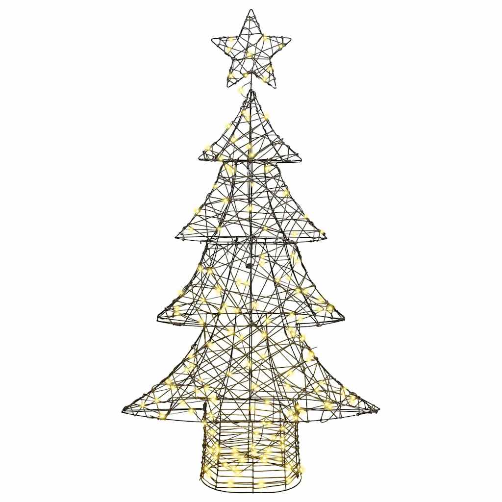 Weihnachtsbaum 160 LEDs Warmweiß 150 cm Rattan