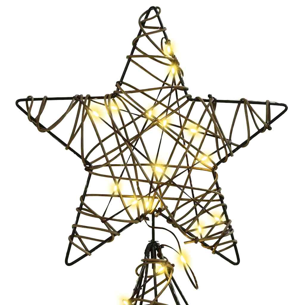 Weihnachtsbaum 240 LEDs Warmweiß 180 cm Rattan