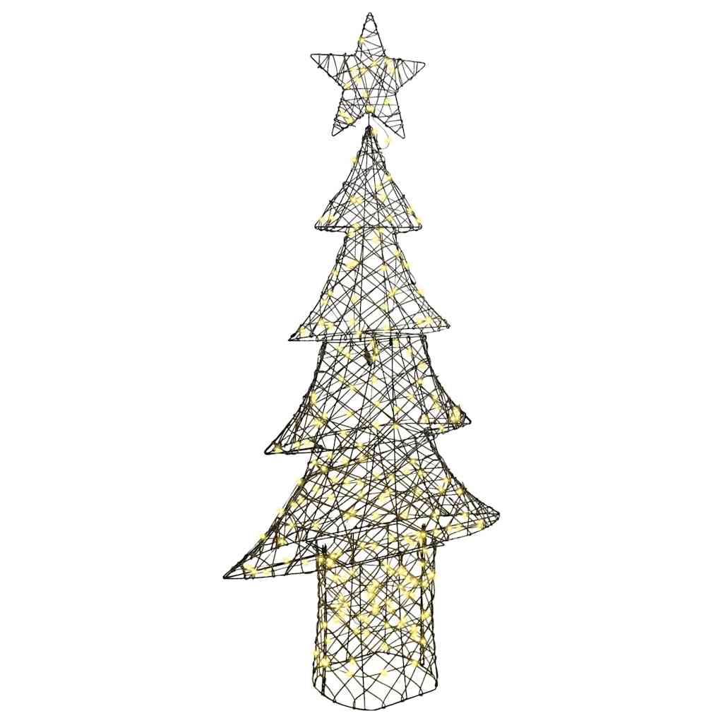 Weihnachtsbaum 240 LEDs Warmweiß 180 cm Rattan