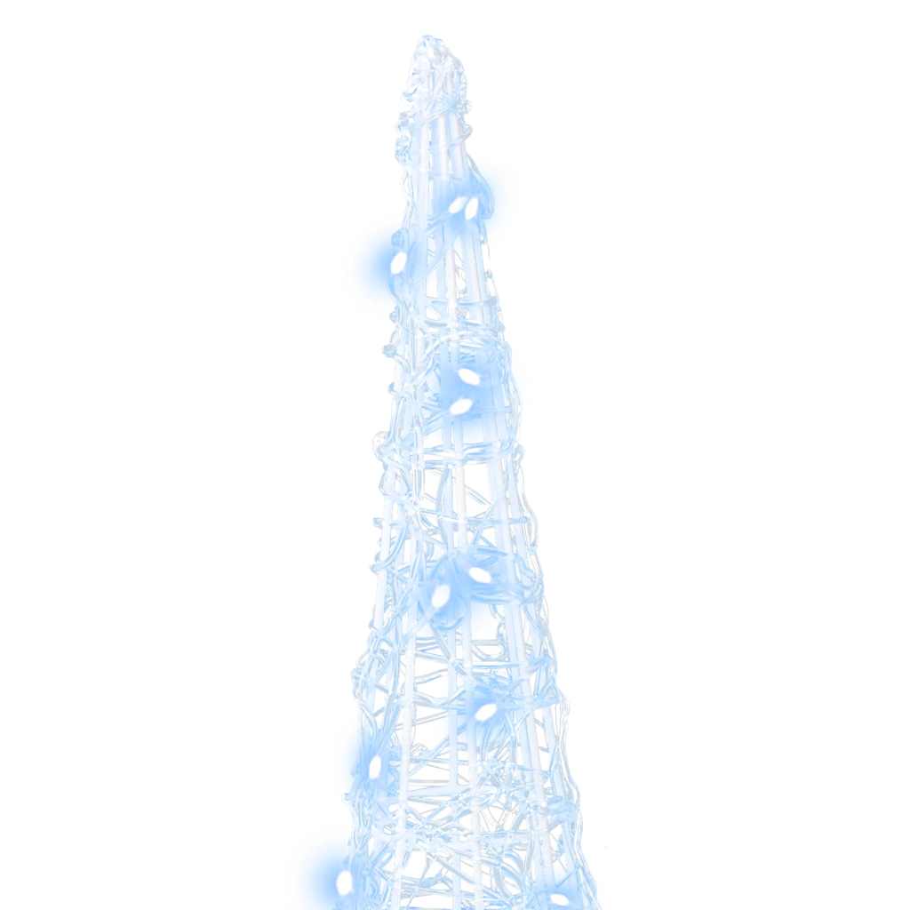 Weihnachtsbaum 3 Stk. Kaltweiß 20 x 20 x 80 cm Acryl 90 LEDs
