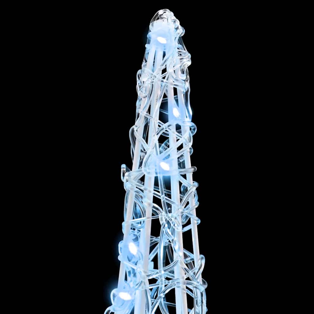 Weihnachtsbaum 3 Stk. Kaltweiß 20 x 20 x 80 cm Acryl 90 LEDs