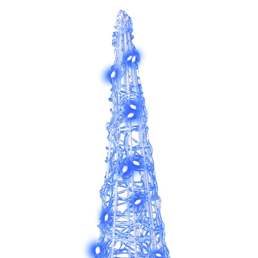 Weihnachtsbaum 3 Stk. Blau 20 x 20 x 80 cm Acryl 90 LEDs