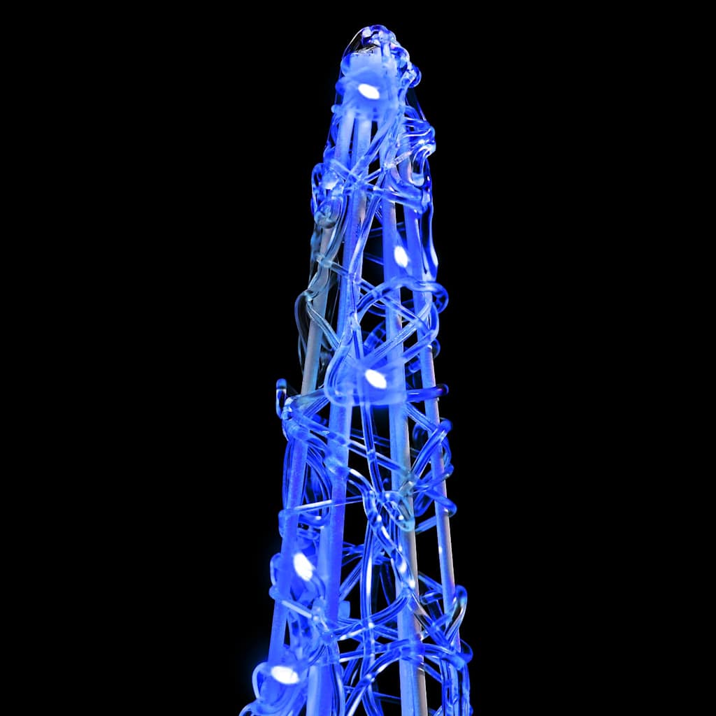 Weihnachtsbaum 3 Stk. Blau 20 x 20 x 80 cm Acryl 90 LEDs
