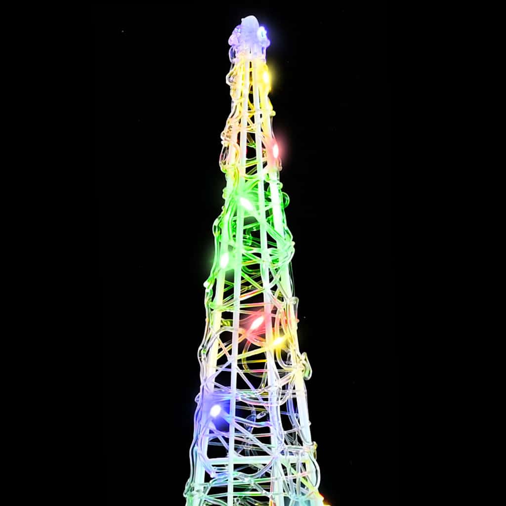 Weihnachtsbaum 3 Stk. Mehrfarbig 20 x 20 x 80 cm Acryl 90 LEDs