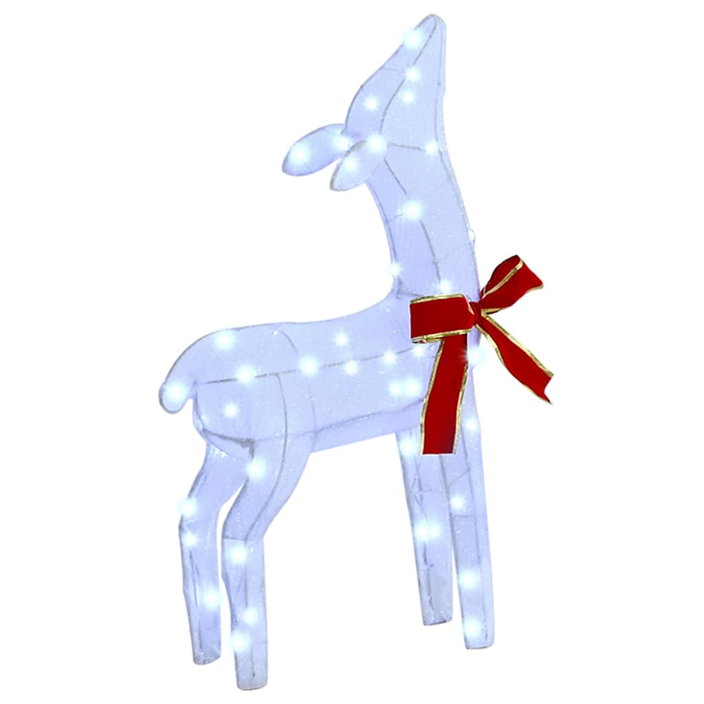 Rentierfamilie 3 stk. 300 LEDs Kaltweiß 68 x 26 x 127 cm Stoff