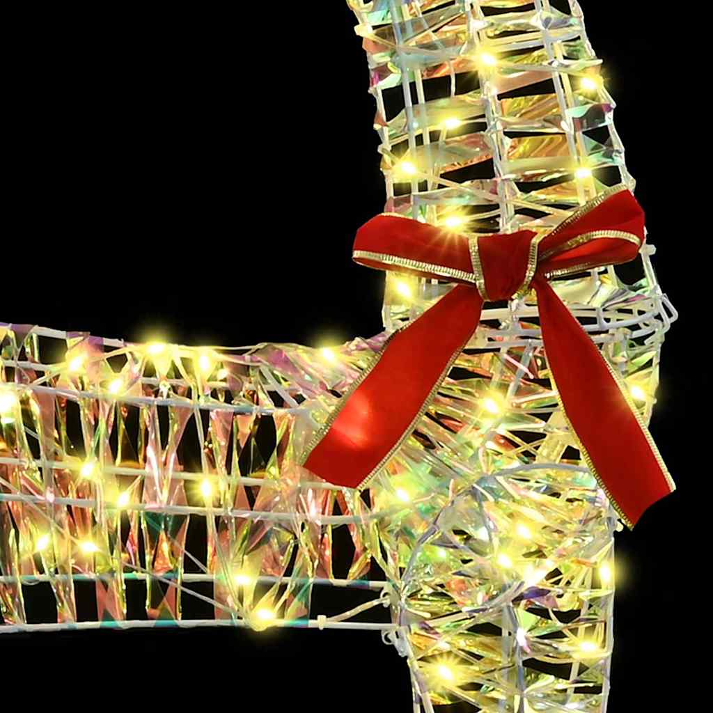 3D Rentier 140 LEDs Warmweiß 128 cm PET