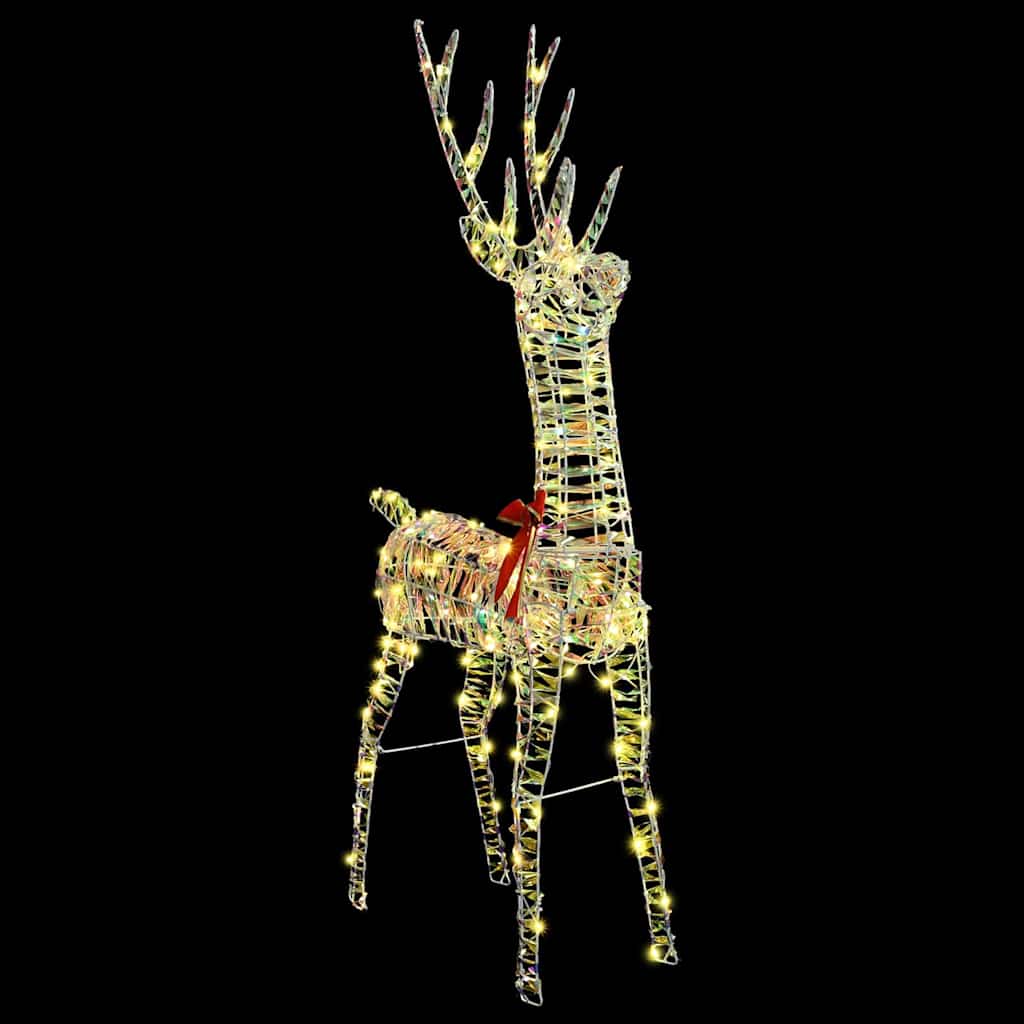 3D Rentier 140 LEDs Warmweiß 128 cm PET