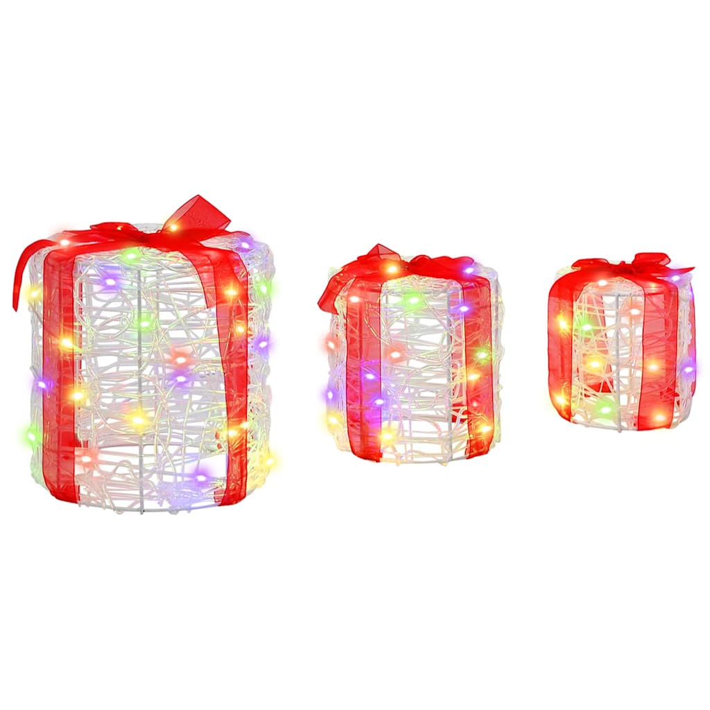 Geschenkbox Dekoration 3 pcs Bunt 20 x 20 x 21 cm Acryl