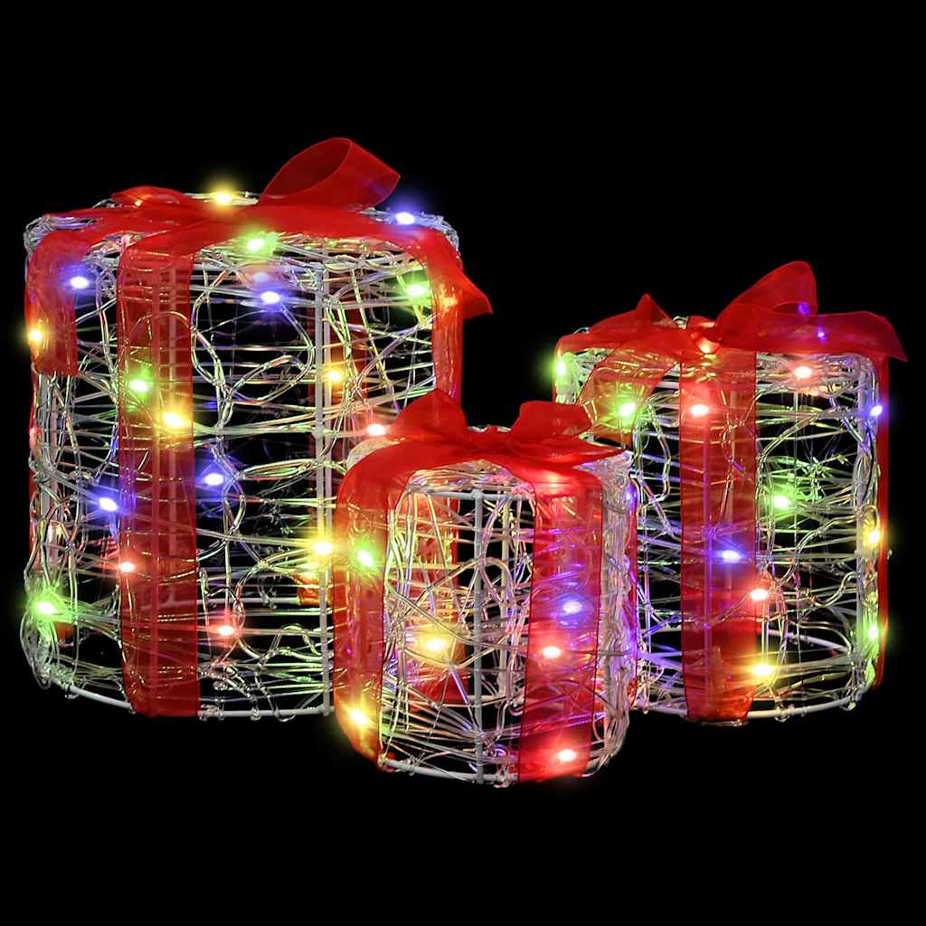 Geschenkbox Dekoration 3 pcs Bunt 20 x 20 x 21 cm Acryl