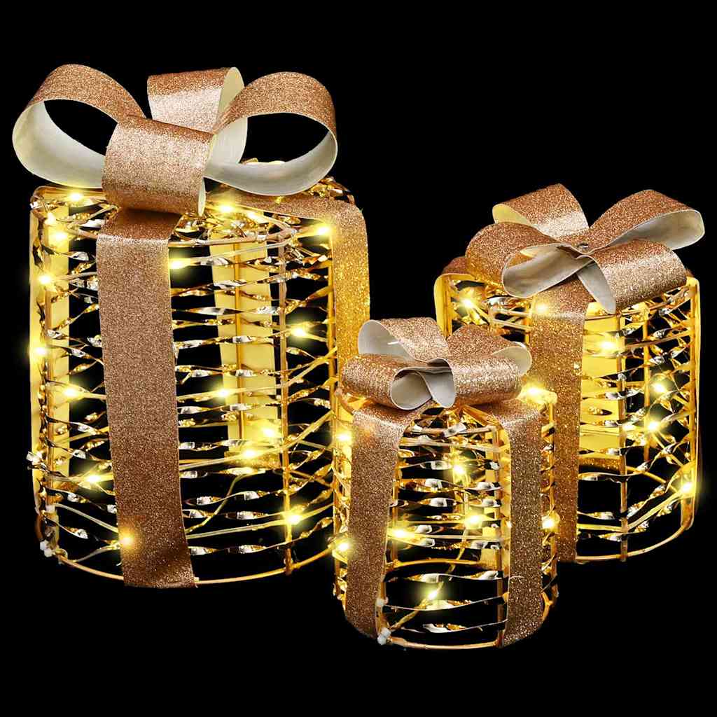 Geschenkbox Dekoration 3 pcs Warmweiß 20 x 20 x 20 cm Haustier