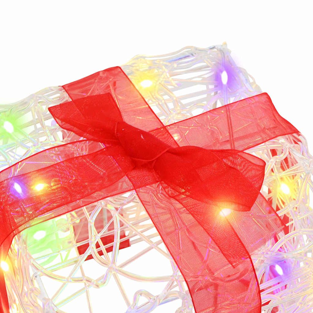 Geschenkbox 3 Stk. Mehrfarbig 20 x 20 x 20 cm Acryl 60 LEDs