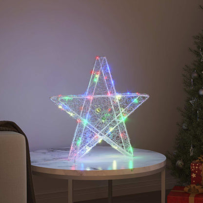 3D Stern Mehrfarbig 55 x 53.5 x 10 cm Acryl 50 LEDs