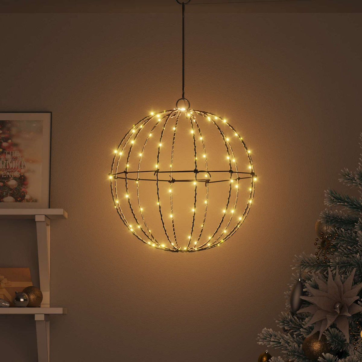 Weihnachts-Finial-Licht 120 LEDs Warmes Weiß