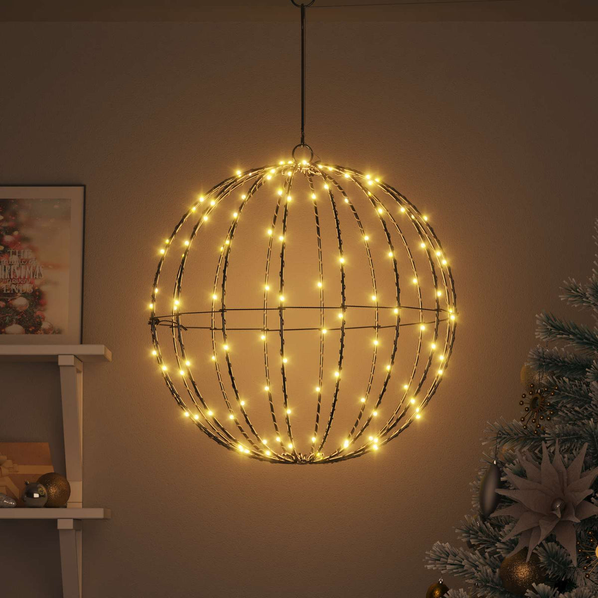Weihnachts-Finial-Licht 160 LEDs Warmes Weiß
