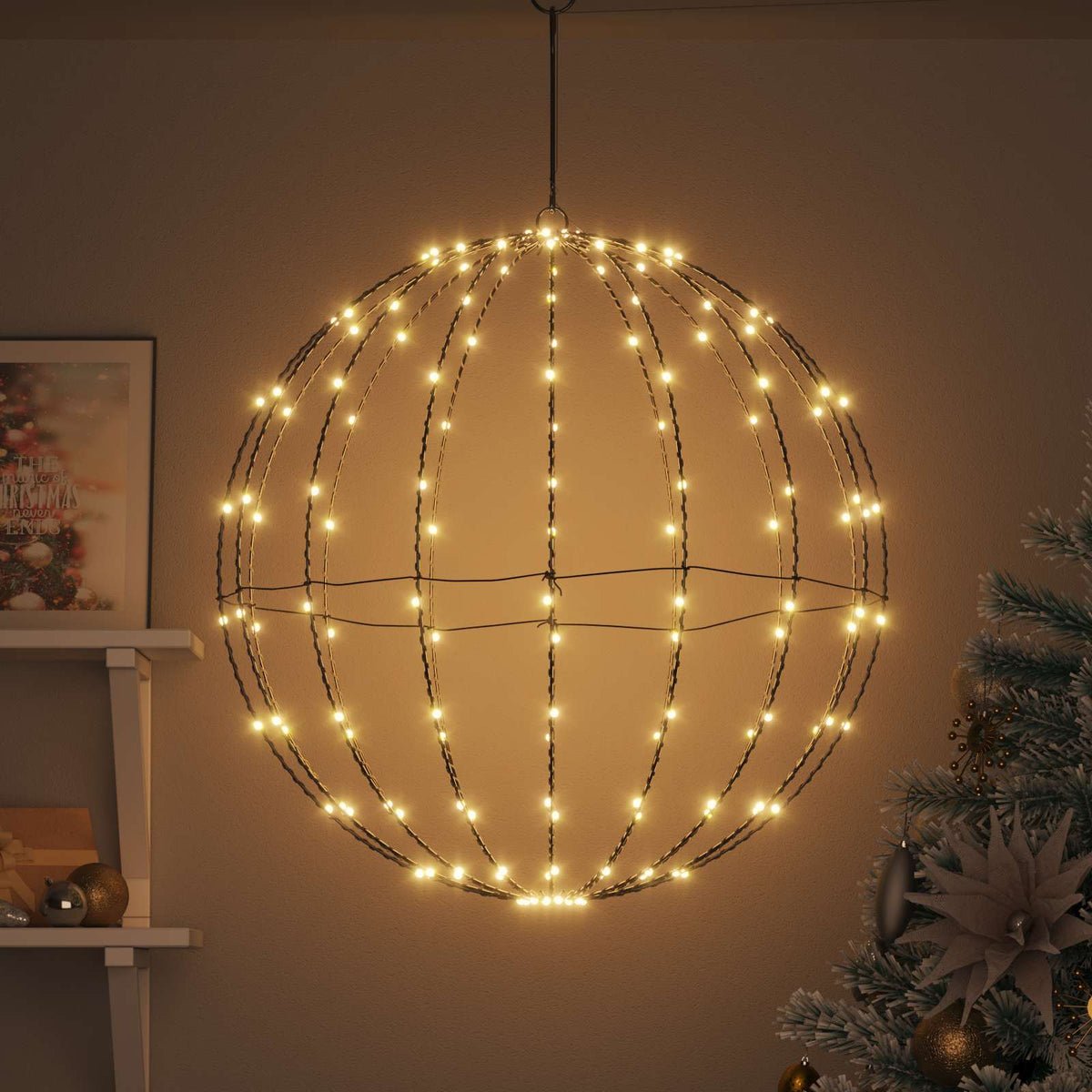 Weihnachts-Finial-Licht 192 LEDs Warmes Weiß