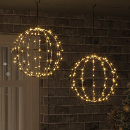 Weihnachts-Finial-Licht 2 stk. 192 LEDs Warmes Weiß