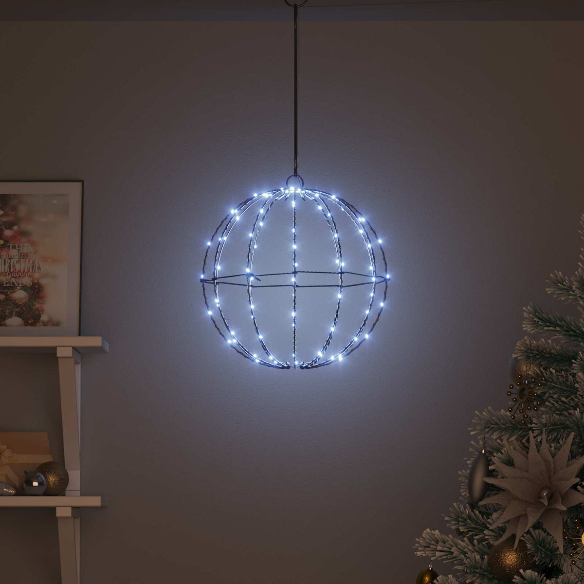 Weihnachts-Finial-Licht 96 LEDs Kaltes Weiß