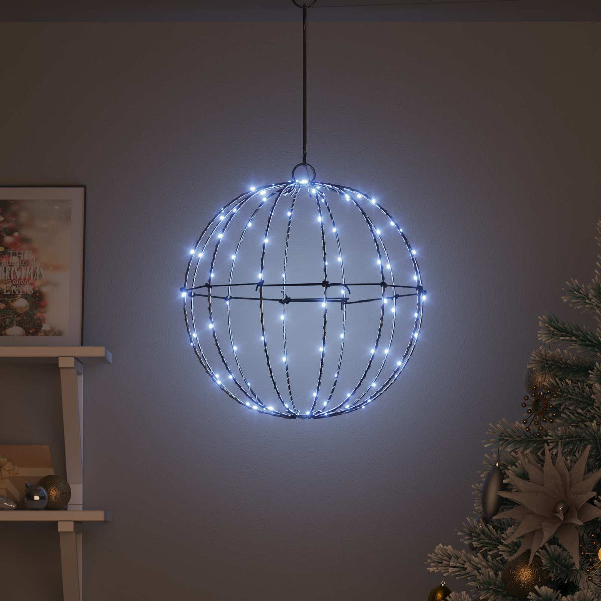 Weihnachts-Finial-Licht 120 LEDs Kaltes Weiß