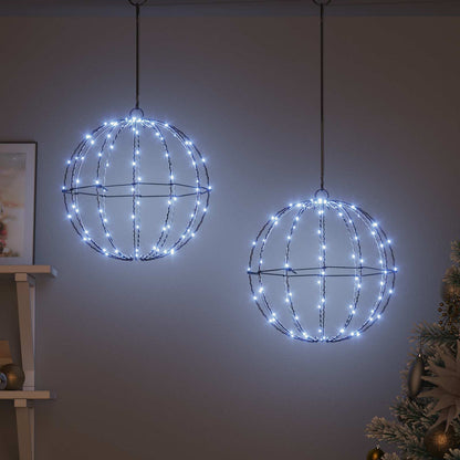 Weihnachts-Finial-Licht 2 stk. 192 LEDs Kaltes Weiß