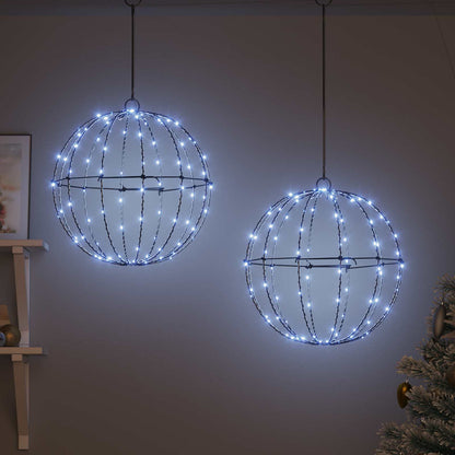 Weihnachts-Finial-Licht 2 stk. 192 LEDs Kaltes Weiß