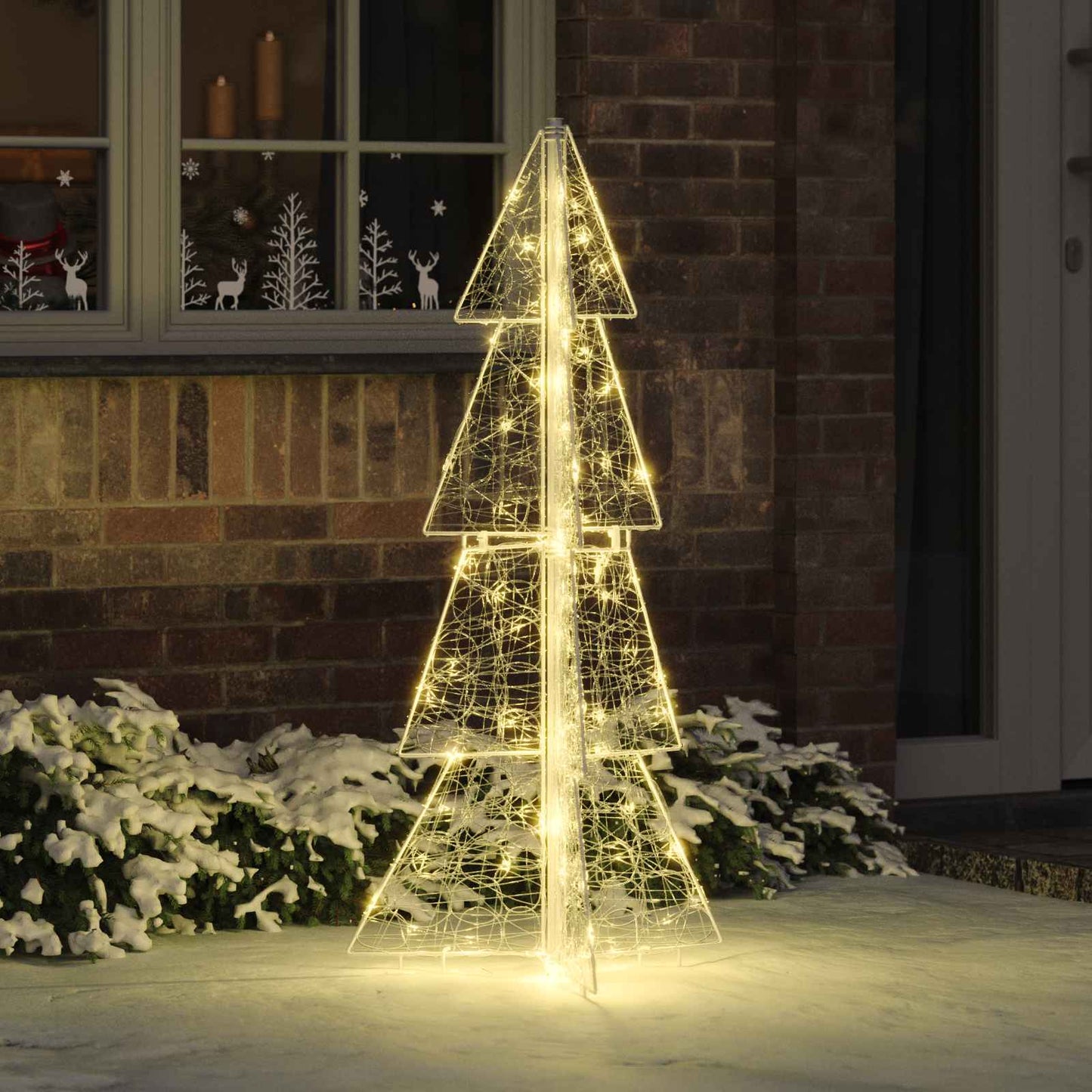 Weihnachtsbaum 100 LEDs Warmes Weiß 120 cm Acryl