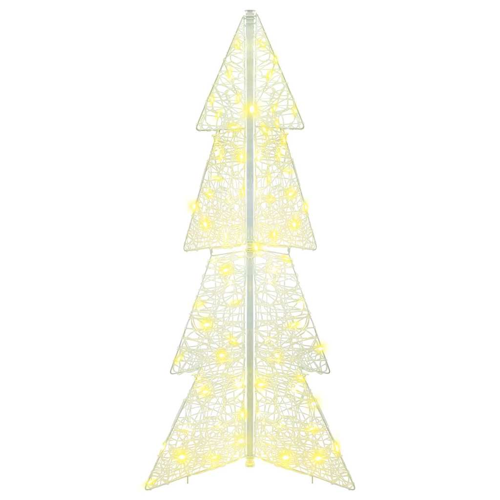 Weihnachtsbaum 100 LEDs Warmes Weiß 120 cm Acryl