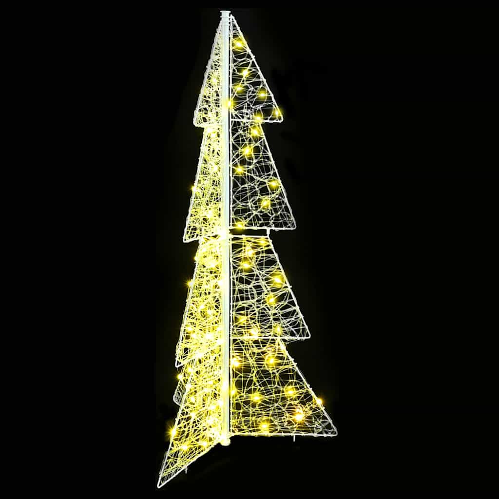 Weihnachtsbaum 100 LEDs Warmes Weiß 120 cm Acryl