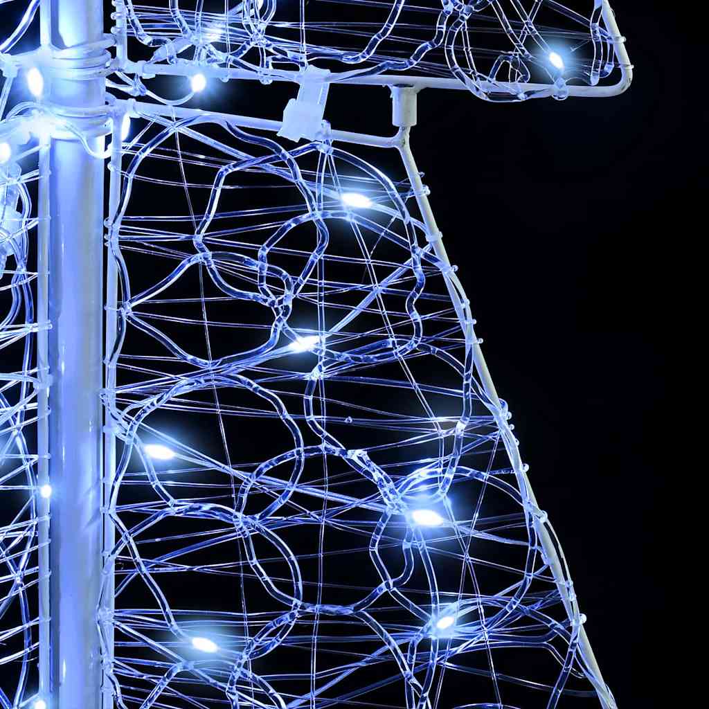 Weihnachtsbaum 100 LEDs Kaltweiß 120 cm Acryl
