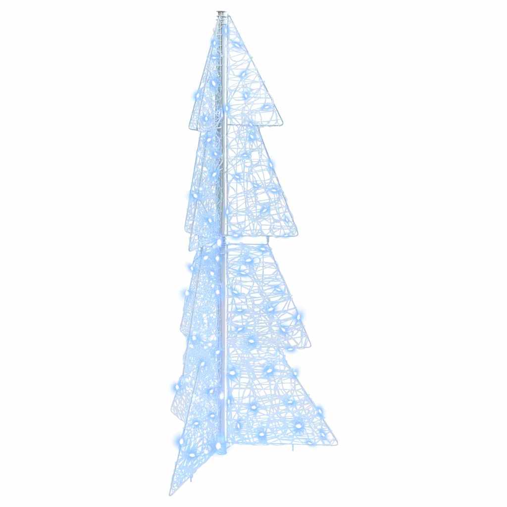 Weihnachtsbaum 100 LEDs Kaltweiß 120 cm Acryl