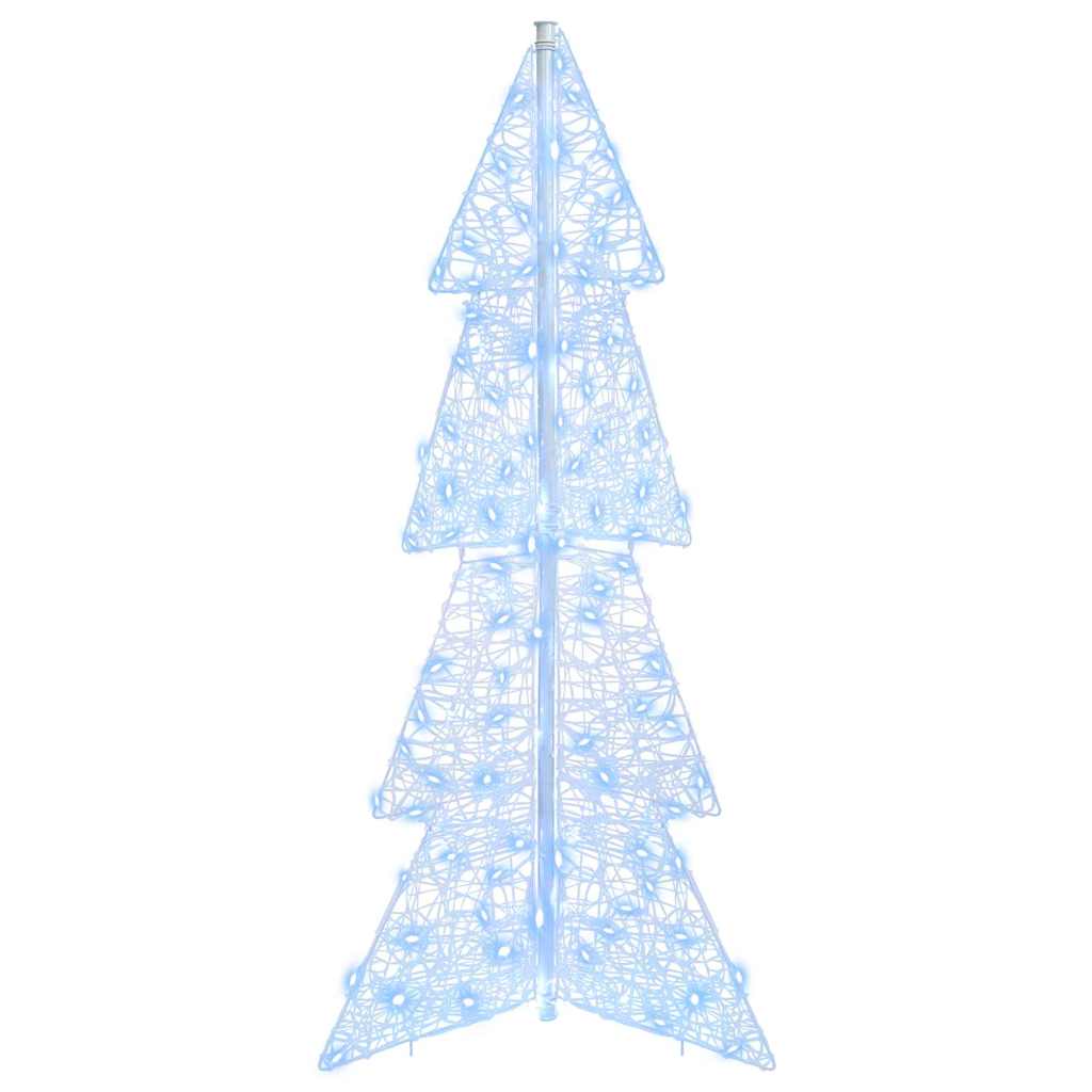 Weihnachtsbaum 100 LEDs Kaltweiß 120 cm Acryl