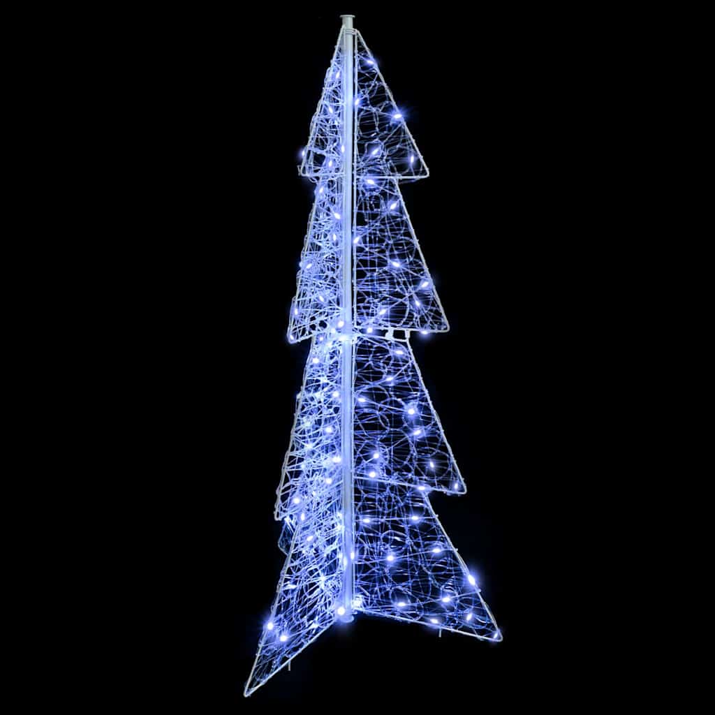 Weihnachtsbaum 100 LEDs Kaltweiß 120 cm Acryl