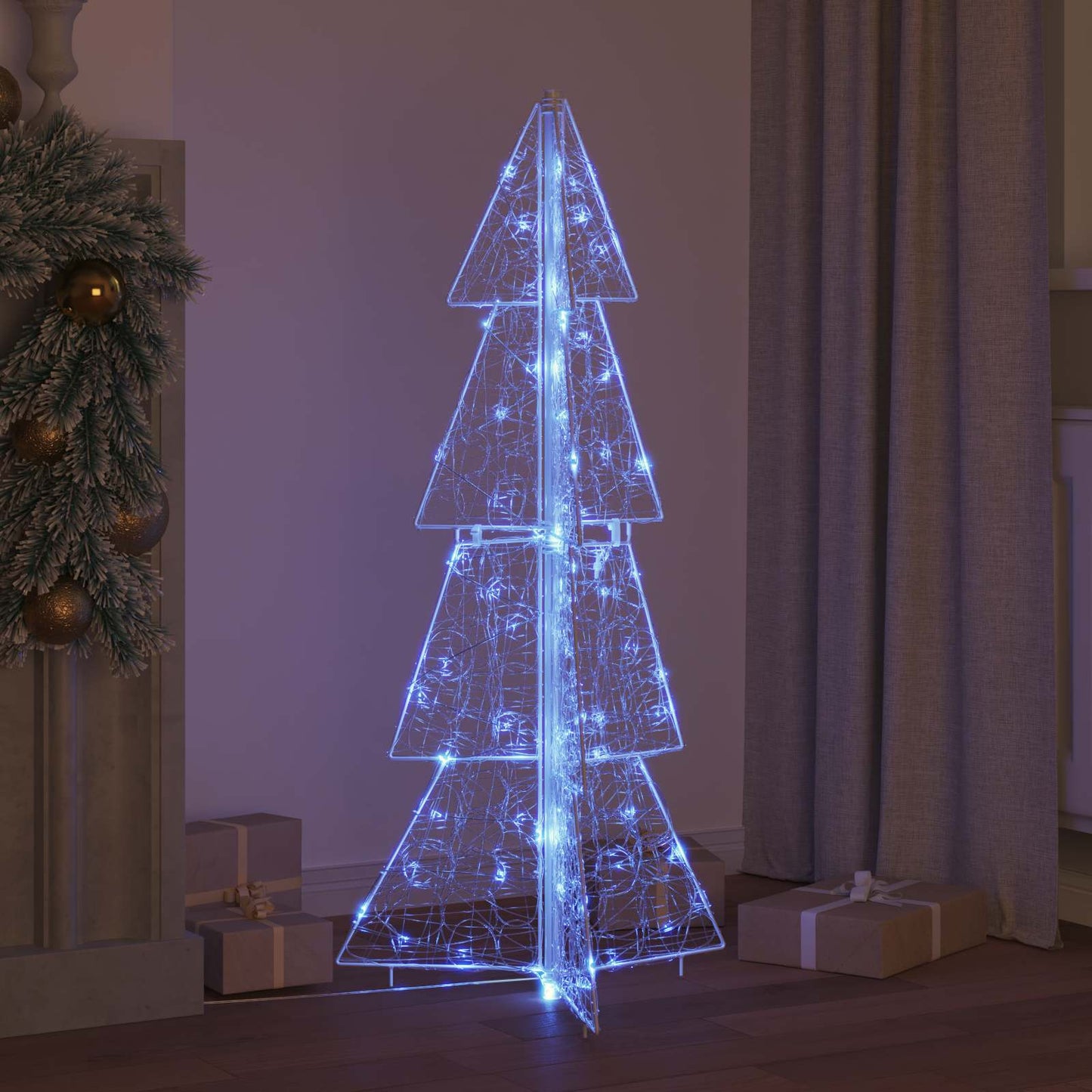 Weihnachtsbaum 100 LEDs Blau 120 cm Acryl