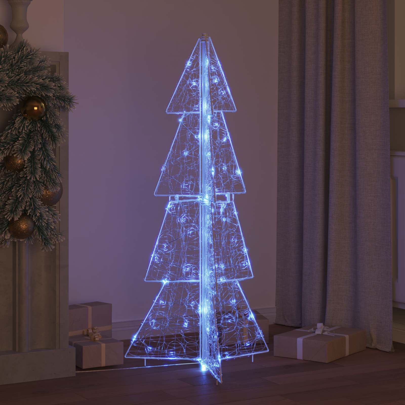 Weihnachtsbaum 100 LEDs Blau 120 cm Acryl