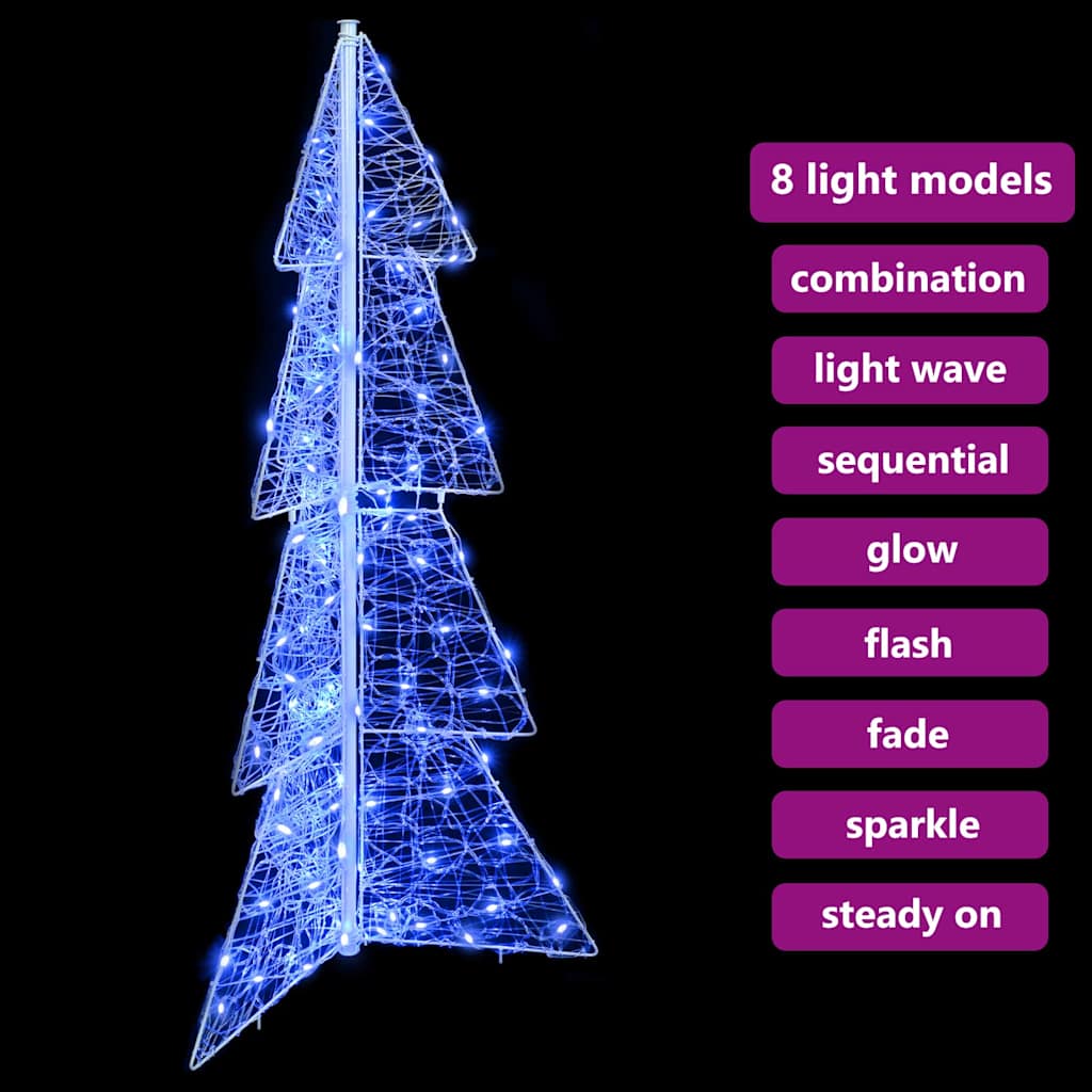 Weihnachtsbaum 100 LEDs Blau 120 cm Acryl