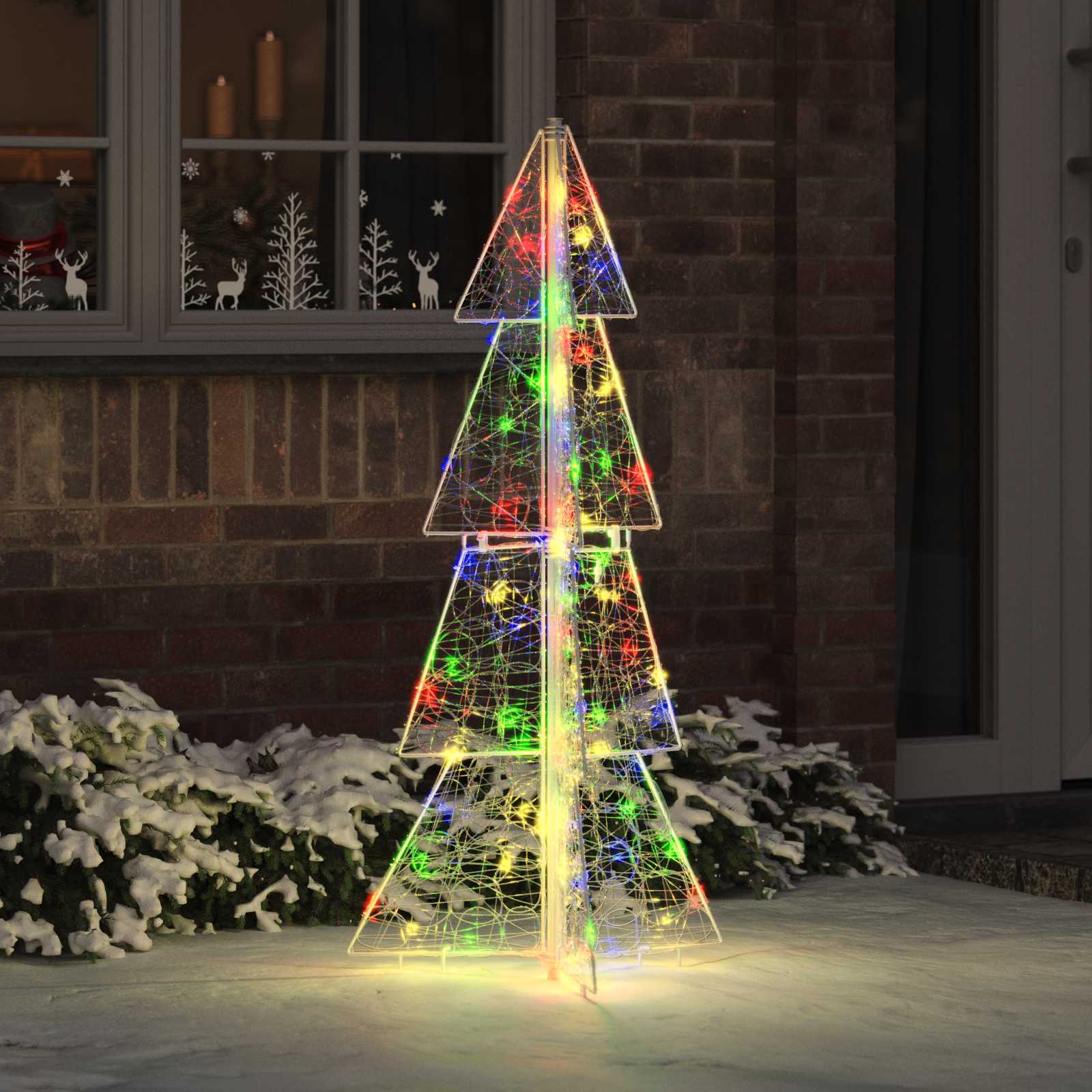 Weihnachtsbaum 100 LEDs Mehrfarbig 120 cm Acryl