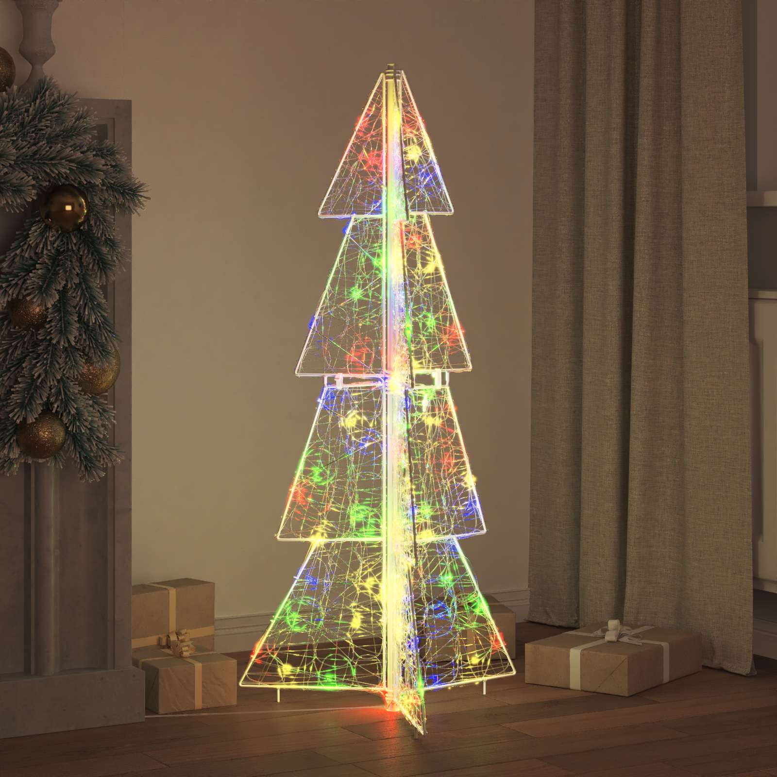 Weihnachtsbaum 100 LEDs Mehrfarbig 120 cm Acryl