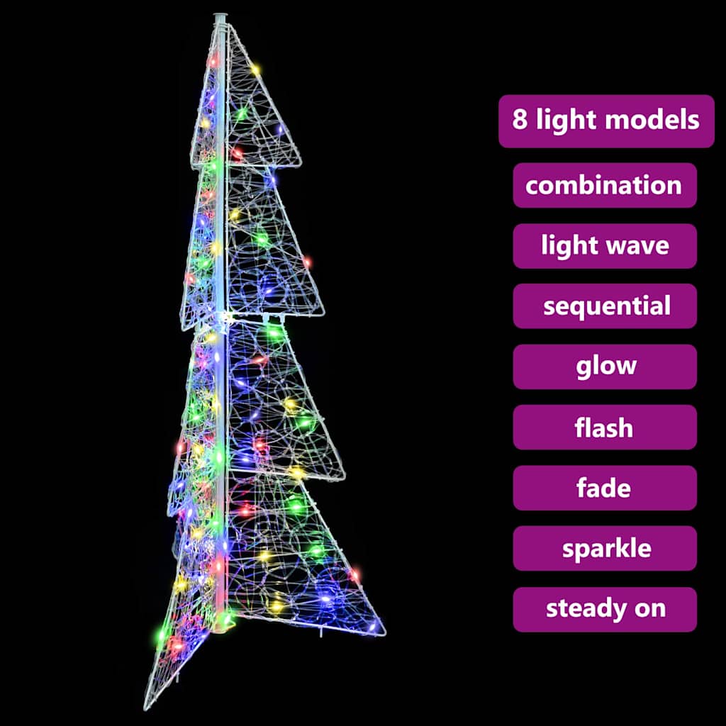 Weihnachtsbaum 100 LEDs Mehrfarbig 120 cm Acryl