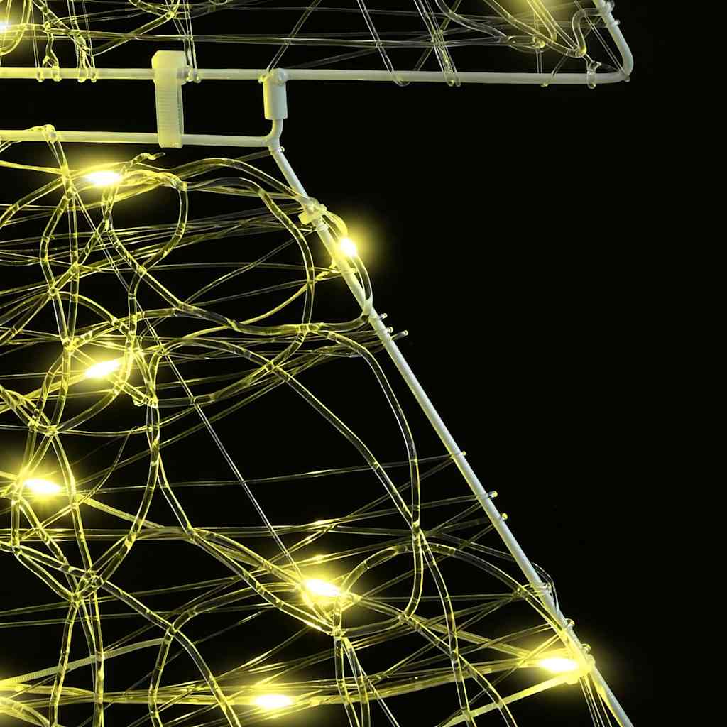 Weihnachtsbaum 160 LEDs Warmes Weiß 150 cm Acryl