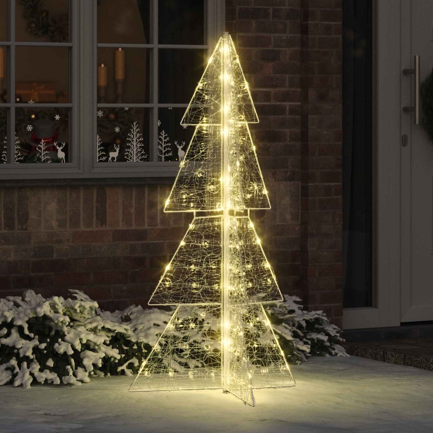 Weihnachtsbaum 160 LEDs Warmes Weiß 150 cm Acryl