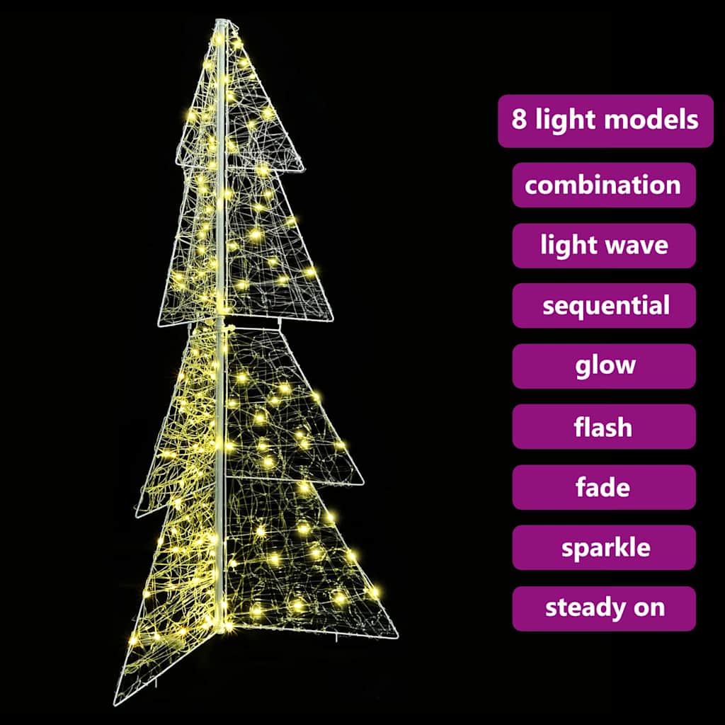 Weihnachtsbaum 160 LEDs Warmes Weiß 150 cm Acryl