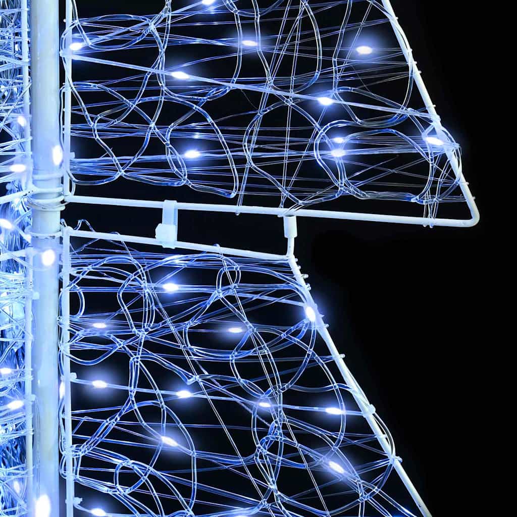 Weihnachtsbaum 160 LEDs Kaltweiß 150 cm Acryl