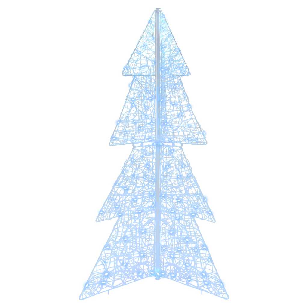 Weihnachtsbaum 160 LEDs Kaltweiß 150 cm Acryl
