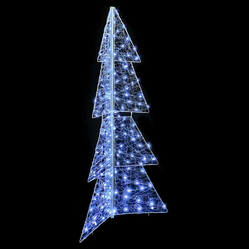 Weihnachtsbaum 160 LEDs Kaltweiß 150 cm Acryl