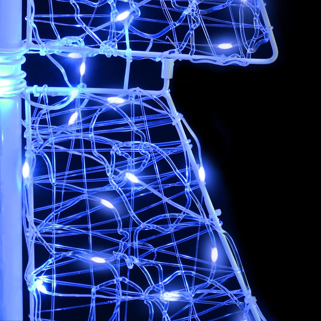 Weihnachtsbaum 160 LEDs Blau 150 cm Acryl