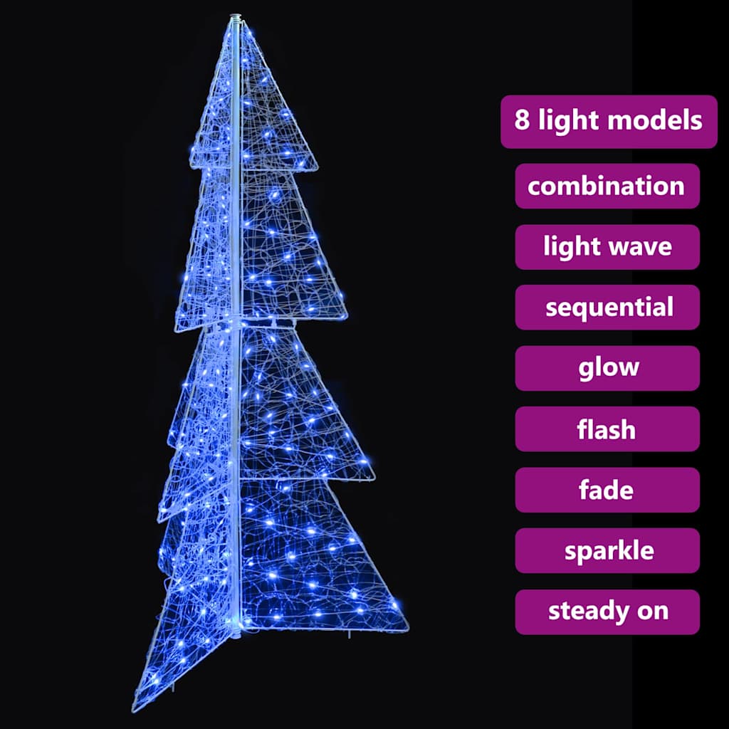 Weihnachtsbaum 160 LEDs Blau 150 cm Acryl