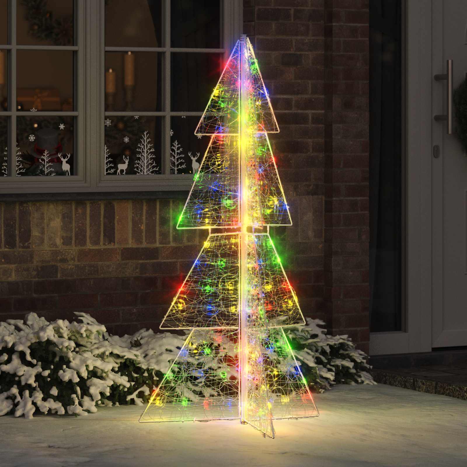 Weihnachtsbaum 160 LEDs Mehrfarbig 150 cm Acryl