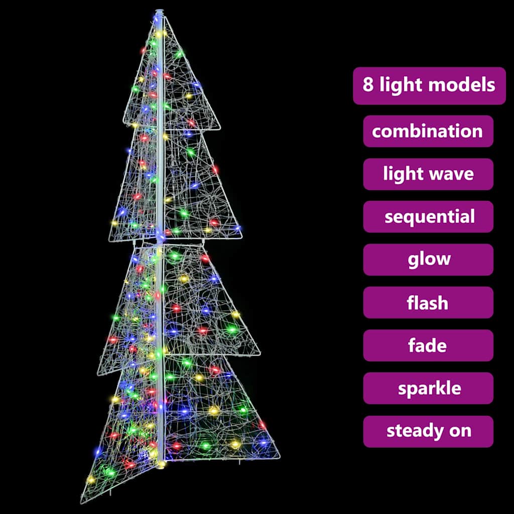 Weihnachtsbaum 160 LEDs Mehrfarbig 150 cm Acryl
